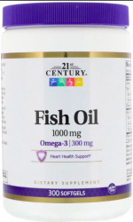 21st Century Рыбий жир Омега-3 1000 мг (300 капс)
