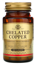 Solgar Chelated Copper Хелатная медь (100 таб)