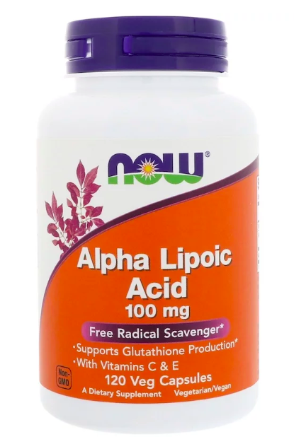 Альфа-липоевая кислота NOW Alpha Lipoic Acid 100 mg (120 капс)