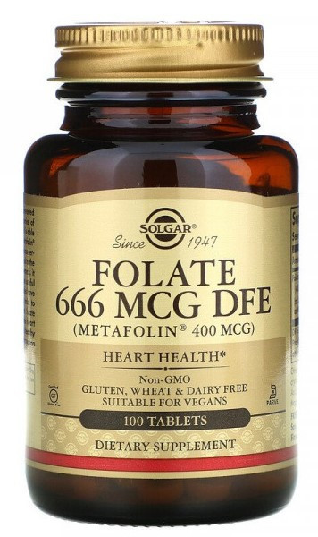 Solgar Folate 400 мкг (50 таб)