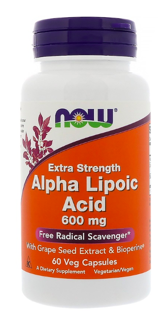 Alpha Lipoic Acid 600 мг (Альфа-липоевая кислота) 60 вег. капсул NOW