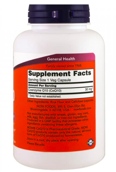 NOW CoQ10 30 mg (60 кап)