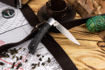 Складной нож Gent D2 Carbon StoneWash