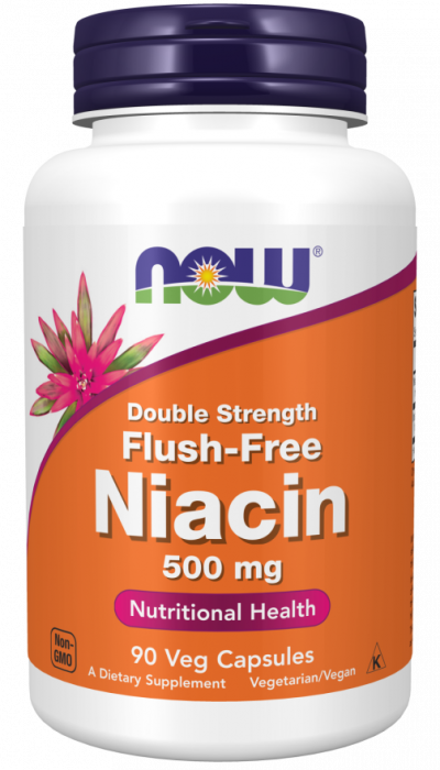 Ниацин без покраснений Flush-Free Niacin 500 мг NOW VEG
