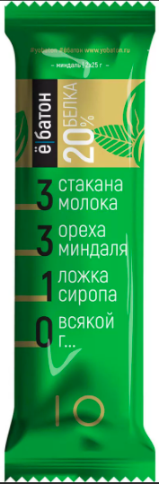 Ё|батон Батончик протеиновый глазированный 20% белка 50 г