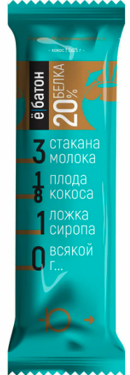 Ё|батон Батончик протеиновый глазированный 20% белка 50 г