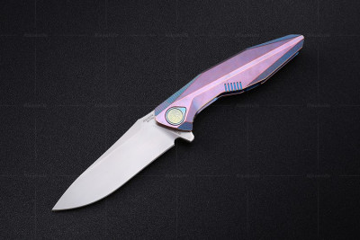 Складной нож Rike Knife 1508s сталь M390, рукоять Purple Blue Ti