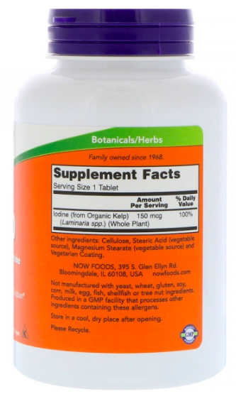NOW Kelp (Йод) 150 мкг (200 табл)