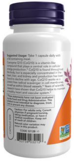 CoQ10 100 мг NOW (90 вег капс)