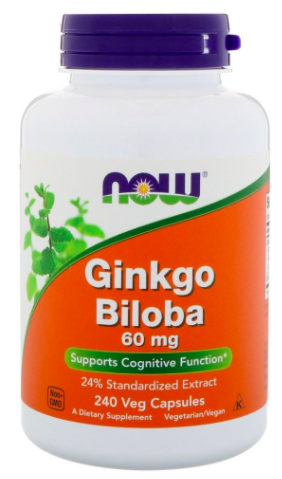 NOW Ginkgo Biloba 60 мг (120 капс)