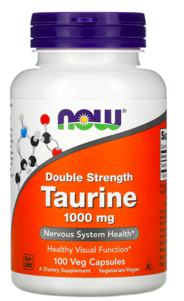NOW Taurine (Таурин) 1000 mg Veg Capsules