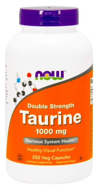 Taurine 1000 мг (таурин) 100 растительных капсул NOW Foods