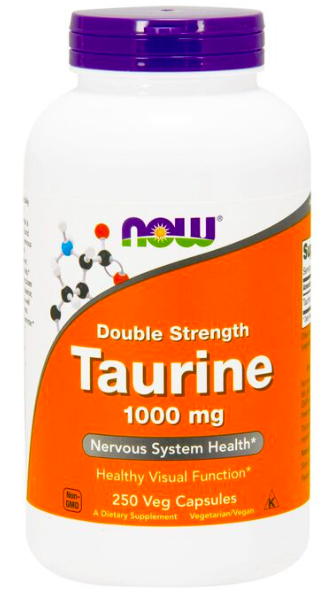 Taurine 1000 мг (таурин) 100 растительных капсул NOW Foods