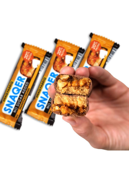 SNAQ FABRIQ Батончик глазированный SNAQER Арахис и карамель (50 гр)