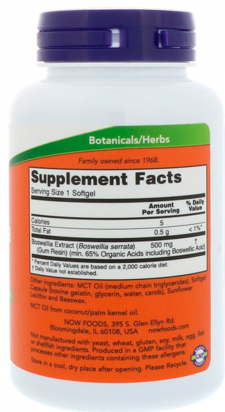 BOSWELLIA EXTRACT 500 мг Now Foods (90 капс)