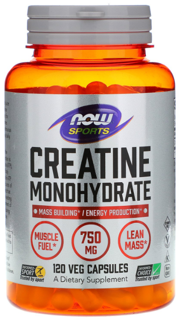 NOW Creatine Monohydrate (Креатин Моногидрат) 750 mg Veg capsules