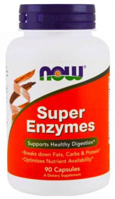 Super Enzymes (пищеварительные энзимы) 90 капсул NOW Foods