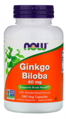 NOW Ginkgo Biloba 60 мг (240 капс)