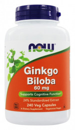 NOW Ginkgo Biloba 60 мг (240 капс)