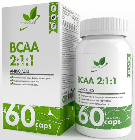 BCAA 2:1:1 800 мг NaturalSupp (60 капс)