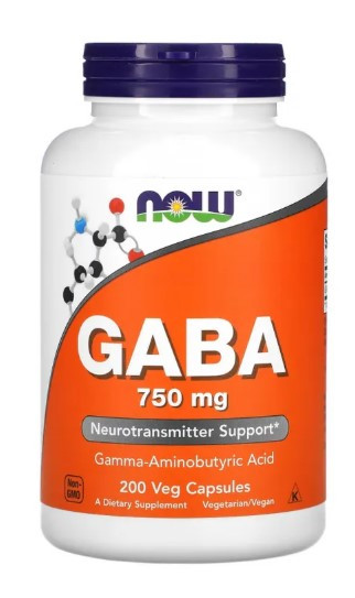 GABA 750 мг NOW Foods VEG