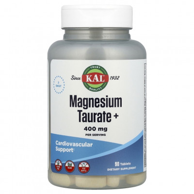 Magnesium Taurate+ (таурат магния) 400 мг KAL (90 табл)