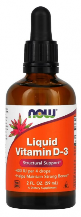 Liquid Vitamin D-3 400 ME NOW (59 мл)