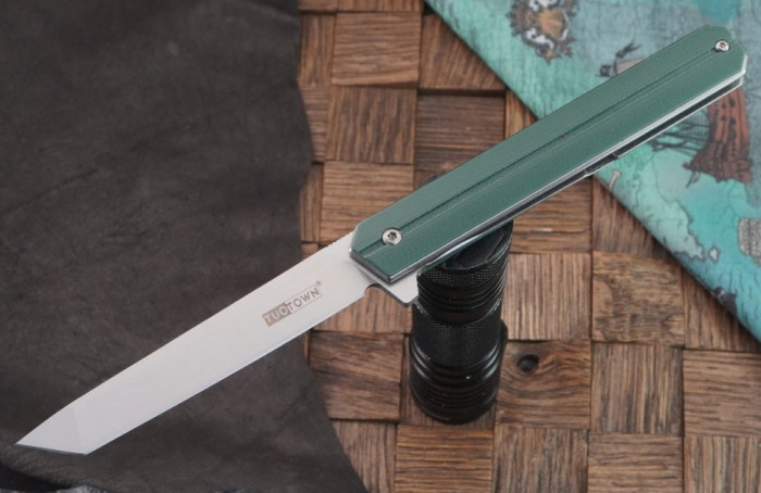 Складной нож Tuotown DT-TUO-CG, клинок Tanto, сталь D2, рукоять G10