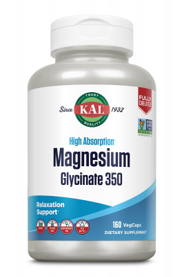 Magnesium Glycinate (магний глицинат) 350 мг KAL (160 вег капсул)