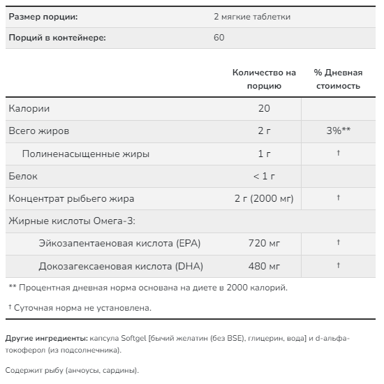 Super Omega EPA 1200 мг (омега, рыбий жир) 120 гелевых капсул Now Foods