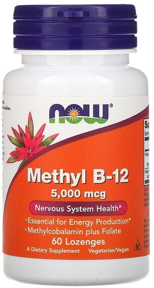 NOW Methyl B-12 5000 мкг (60 леденцов)
