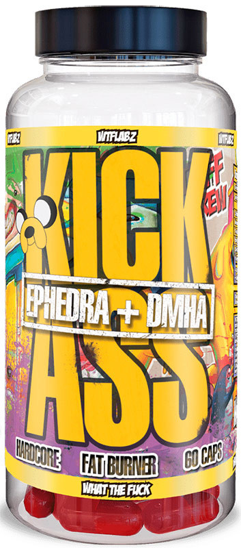WTFLabz Kick Ass EPHEDRA+DMHA Fat Burner Caps