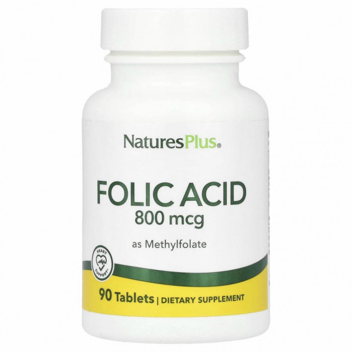 Фолиевая кислота Nature's Plus Folic Acid 800 мкг (90 табл)