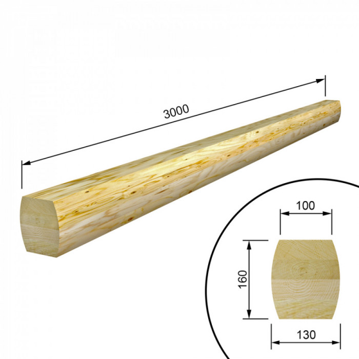 Бревно гимнастическое брус L=3000