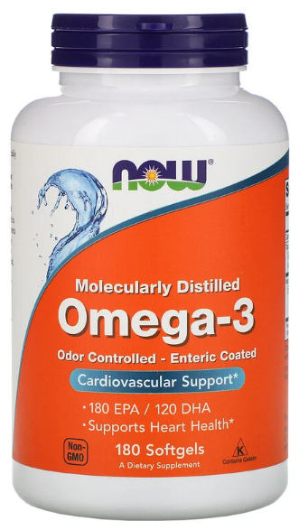 NOW Omega 3 (180 капс)
