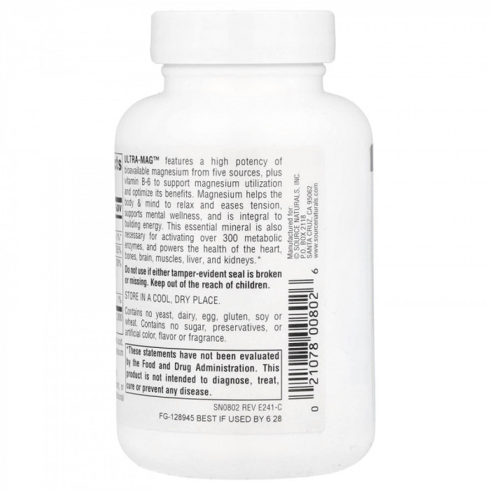 Ultra-Mag (комплекс магния) Source Naturals (60 табл)