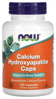 CALCIUM HYDROXYAPATITE (кальций, гидроксиапатит кальция для костей) 120 капсул NOW Foods