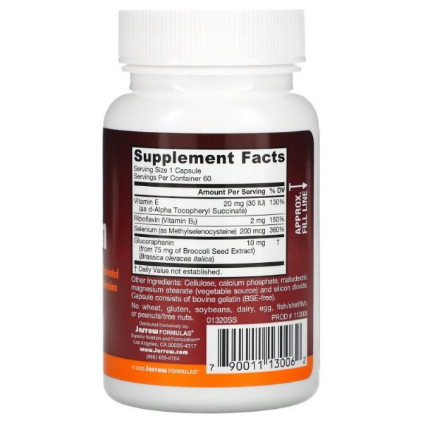 Selenium Synergy (селен, витамин Е, витамин B2, глюкорафанин) Jarrow Formulas