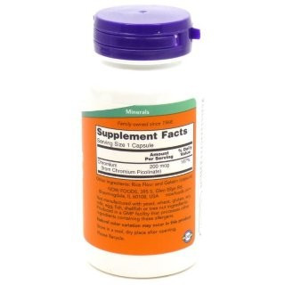 NOW Chromium Picolinate (Пиколинат хрома) Caps 200 mcg