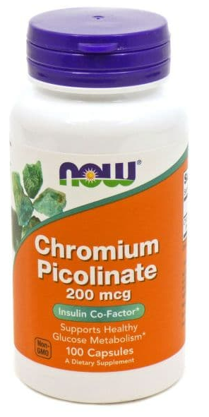 NOW Chromium Picolinate (Пиколинат хрома) Caps 200 mcg