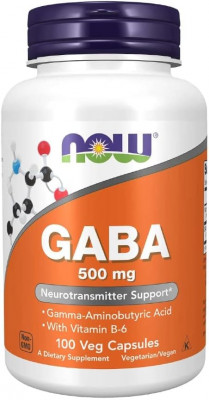 ГАМК GABA 500 мг NOW