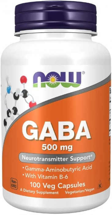 ГАМК GABA 500 мг NOW