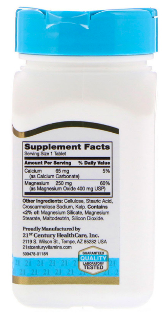 21st Century Оксид Магния 400 мг (90 табл)