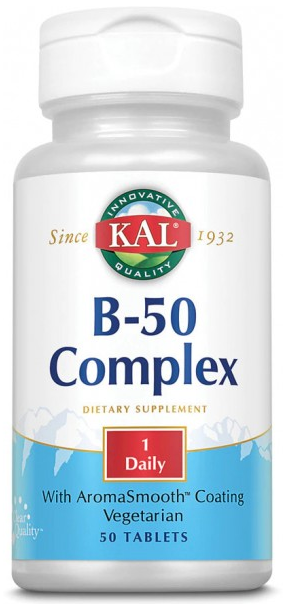 B-50 Complex (витамины B) KAL (50 таб)