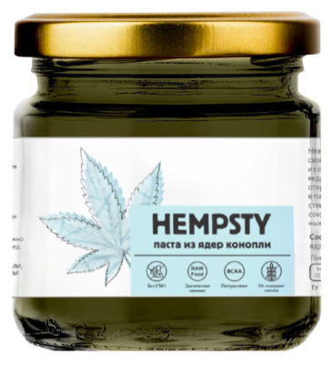 Классическая паста из жареных ядер конопли Hempsty (200 г)