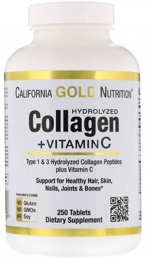 California Gold Nutrition Collagen Types 1 and 3 + Vitamin C 