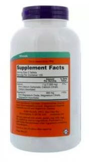 Calcium-Magnesium 500/250 мг (кальций, магний) 100 таблеток NOW Foods