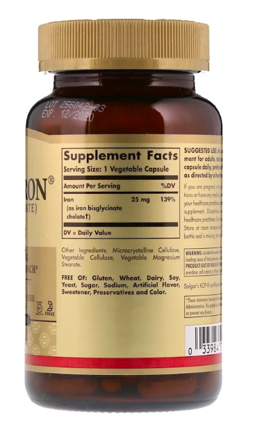 Solgar Мягкое Железо 25 мг (90 капс)