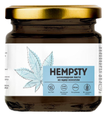 Шоколадная паста из жареных ядер конопли Hempsty (200 г)