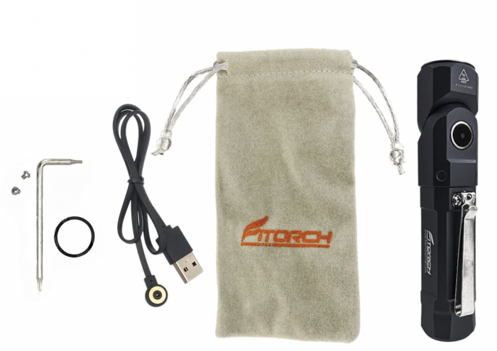 Фонарь FiTorch ER26 поворотный универсальный (магнитная USB зарядка) черный